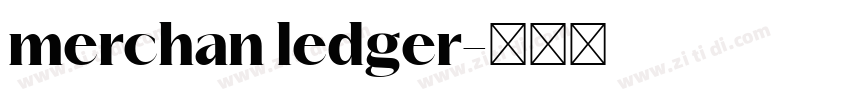 merchan ledger字体转换